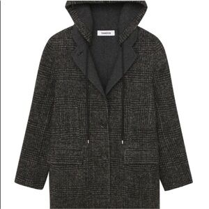 BNWT Thakoon Charcoal Wool Blend Hooded Blazer Coat XS